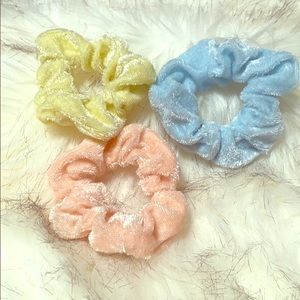 Plush Baby Pastel Hair Scrunchies Pack of 3